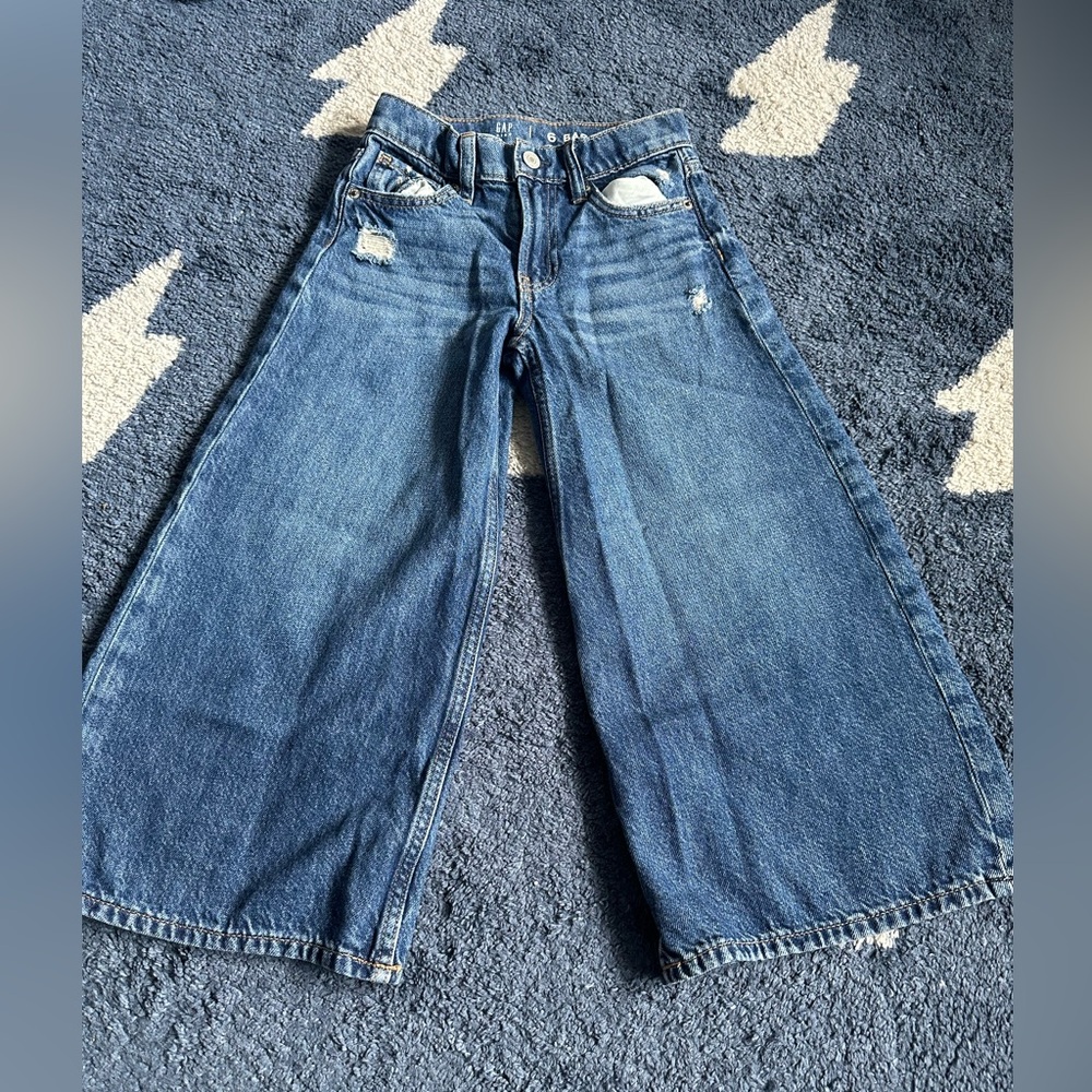 Gap Kids Wide-Leg Baggy Blue Denim Jeans